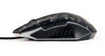 Gembird Mysz optyczna LED, 6-przyciskowa, USB, czarna