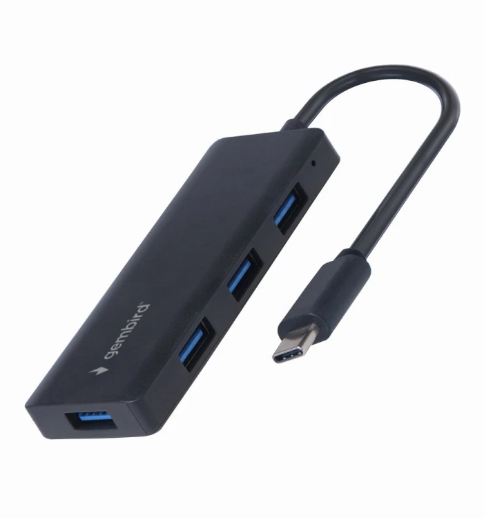Gembird HUB 4-portowy USB 3.1 (Gen 1) typu C, czarny