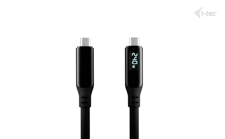 i-tec Kabel Thunderbolt 4/USB4 Class Pro Cable 240W 2x 4K/120Hz 40Gbps LCD 150 cm