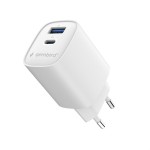Gembird Ładowarka uniwersalna 1xUSB-C/A QC 3.0 PD 30W biała