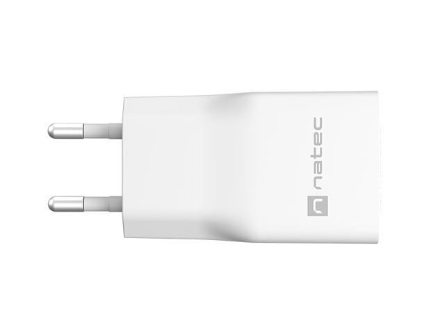 Natec Ładowarka sieciowa slim RiberaGAN 1xUSBC+1xUSB-A 20W
