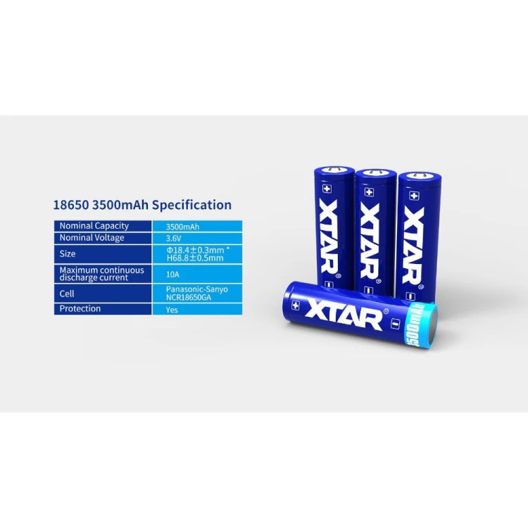 XTAR Akumulator 18650 3,6V Li-ion 3500 mAh z zabezpieczeniem