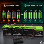Qoltec Balanser napięcia 48V do akumulatorów 4x12V | 10A | AGM GEL LiFePO4 | LED