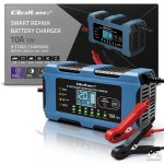 Qoltec Ładowarka 12V 10A | Prostownik z funkcją naprawy | AGM GEL LiFePO4