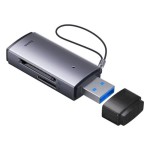 Baseus Czytnik kart USB 3.0 SD + microSD szary