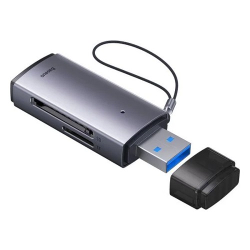 Baseus Czytnik kart USB 3.0 SD + microSD szary