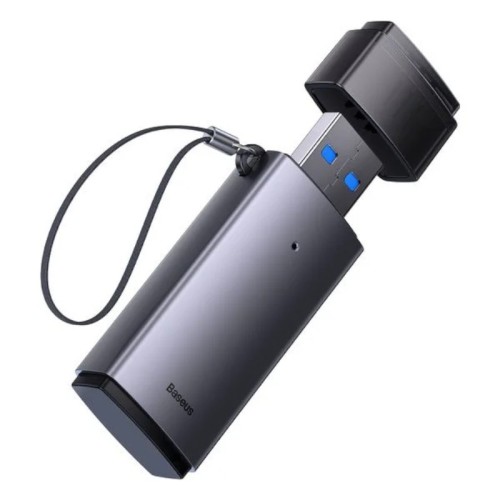 Baseus Czytnik kart USB 3.0 SD + microSD szary