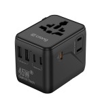 CRONG World Travel Adapter GaN 45W UK/EU/US/AU czarny