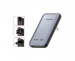 Verbatim Ładowarka Essentials Slim GaN 65W 2x USB-C, US/UK/UE szara