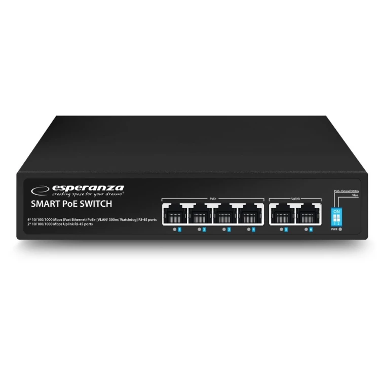Esperanza Switch 6-portowy POE 10/100/1000 65W GOLIATH ENS107