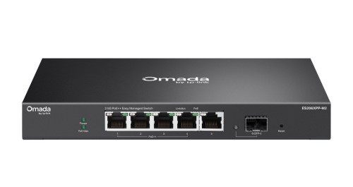 TP-LINK Przełącznik Omada Easy Managed, 5 portów 2,5G w tym 4 porty PoE++ i 1 slot SFP+ 10G