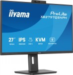 IIYAMA Monitor 27 cali Prolite XB2797QSNPH-B1,IPS,QHD,CAM,MIC,HDMI, DP, 4xUSB,75Hz, USB-C DOCK  96W, RJ45,KVM, 2x2W, 5MP WINDOWS HELLO, HAS 150,  350C