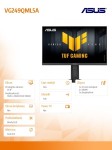 Asus Monitor 23.8 cala VG249QML5A IPS 240Hz HDMIx2 DP
