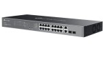 TP-LINK Przełącznik Omada 20-Port GB Easy Managed Switch with 16-Port PoE+ 16× Gigabit PoE+ Ports, 2x Gigabit Non-PoE Ports, 2× Gigabit SFP Ports ES22