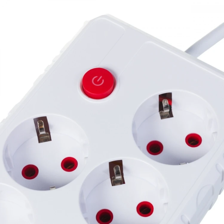 Maclean Listwa zasilająca MCE393 W 4 gniazdka, 3xUSB, 110-240V AC 50/60Hz. 2.1A max 2500W, 3m biała