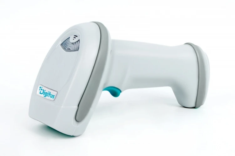 Digitus Zaawansowany czytnik kodów kreskowych przewodowy USB-RJ45 2m, 1D/2D 2m/s, IP52, stojak w zestawie