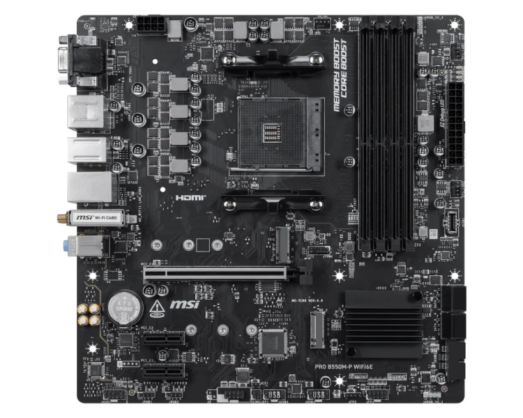 MSI Płyta główna PRO B550M-P WIFI6E AM4 4DDR4 mATX