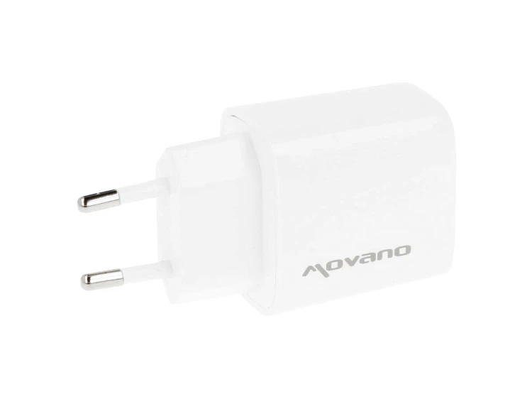 Movano Ładowarka GaN 20W USB-C PD + USB-A (biała)