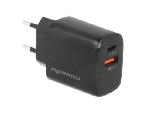 Movano Ładowarka GaN 30W USB-C PD + USB-A (czarna)