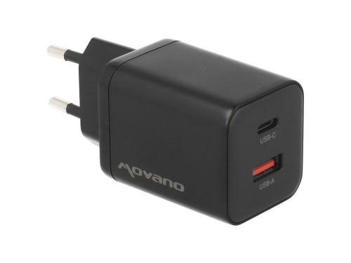 Movano Ładowarka GaN 45W USB-C PD + USB-A (czarna)