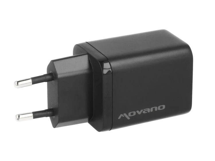 Movano Ładowarka GaN 45W USB-C PD + USB-A (czarna)
