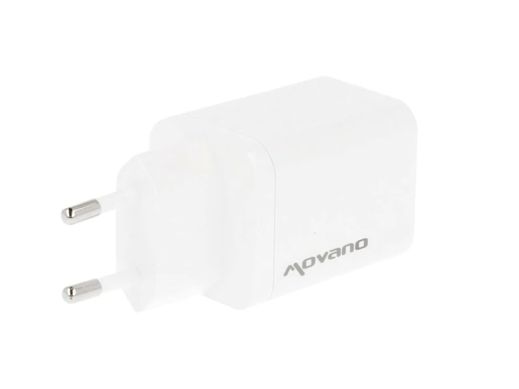 Movano Ładowarka GaN 45W USB-C PD + USB-A (biała)