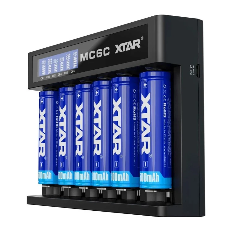 XTAR Ładowarka do akumulatorów Li-ion 18650 XTAR MC6C