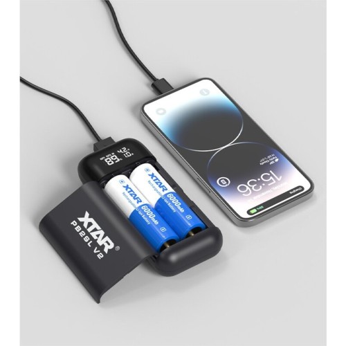 XTAR Ładowarka do akumulatorów/powerbank Li-ion XTAR PB2SLV2