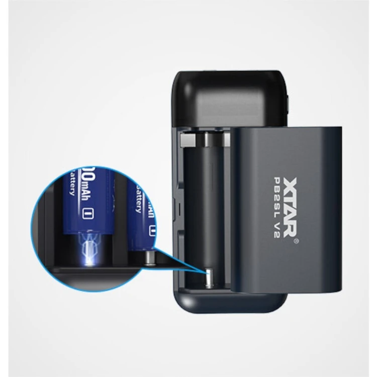 XTAR Ładowarka do akumulatorów/powerbank Li-ion XTAR PB2SLV2