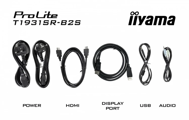 IIYAMA Monitor 19 cali T1931SR-B2S RESIS.IP54,HDMI,DP,VGA,2x1W,5:4