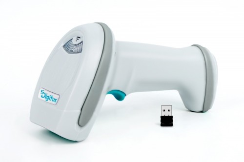 Digitus Zaawansowany czytnik kodów kreskowych bezprzewodowy USB-RJ45 2m, 1D/2D 2m/s, IP52, stojak w zestawie
