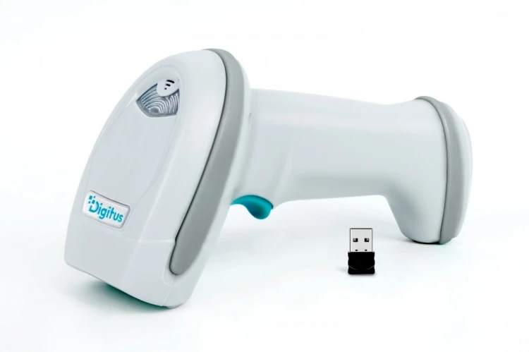 Digitus Zaawansowany czytnik kodów kreskowych bezprzewodowy USB-RJ45 2m, 1D/2D 2m/s, IP52, stojak w zestawie