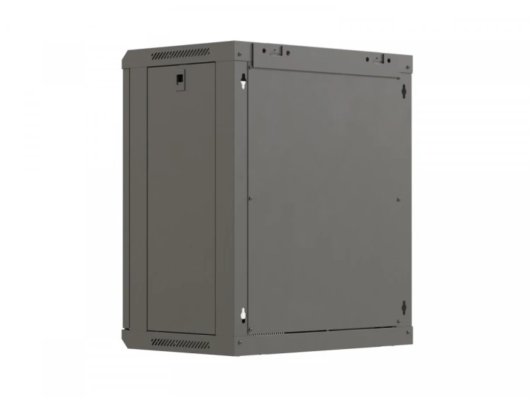 Lanberg Szafa instalacyjna rack wisząca 19 cali 12U 540x350 czarna drzwi przeszklone (flat pack)