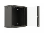 Lanberg Szafa instalacyjna rack wisząca 19 cali 12U 540x350 czarna drzwi przeszklone (flat pack)