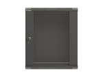 Lanberg Szafa instalacyjna rack wisząca 19 cali 12U 540x350 czarna drzwi przeszklone (flat pack)
