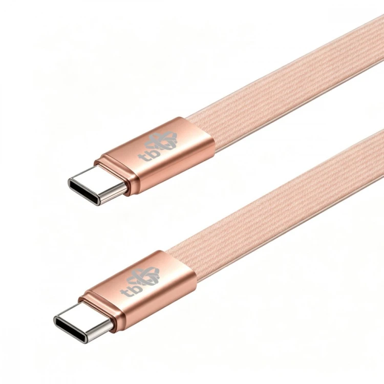 TB Kabel USB C - USB C 1m płaski brzoskwiniowy
