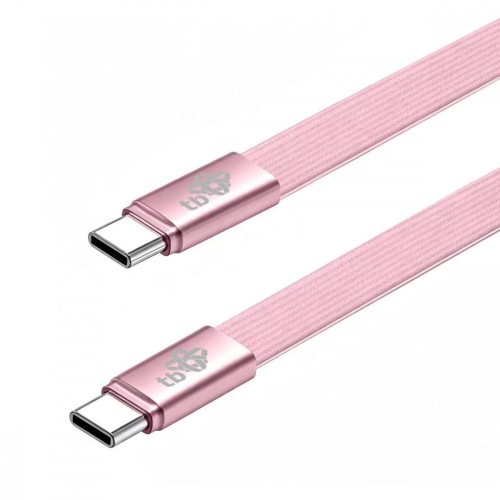 TB Kabel USB C - USB C 1m płaski pudrowy róż