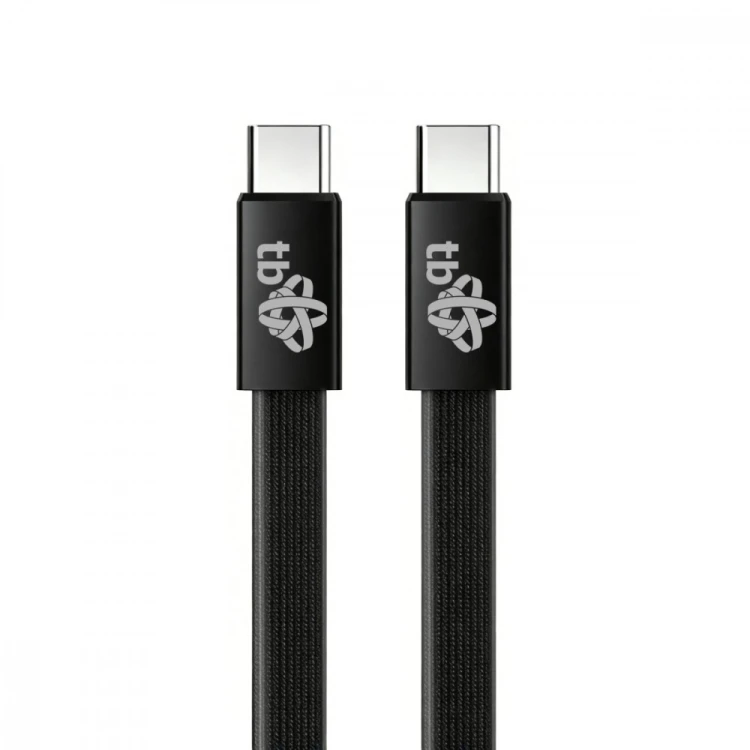 TB Kabel USB C - USB C 1m płaski czarny