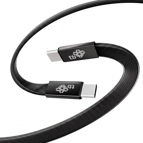 TB Kabel USB C - USB C 1m płaski czarny