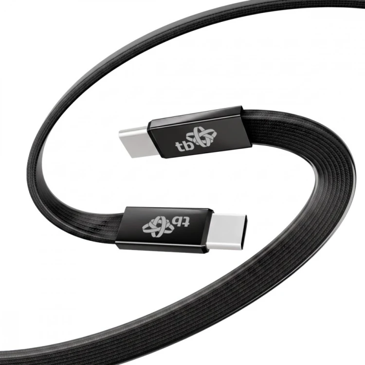 TB Kabel USB C - USB C 1m płaski czarny