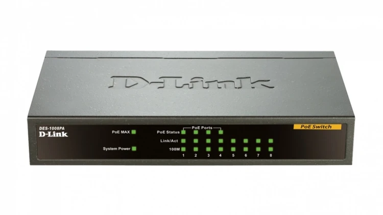 D-Link DES-1008PA 8x10/100 Desktop Switch