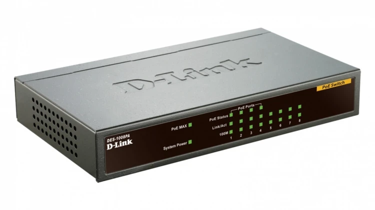 D-Link DES-1008PA 8x10/100 Desktop Switch