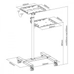 Maclean Stolik mobilny do projektora/laptopa MC-207