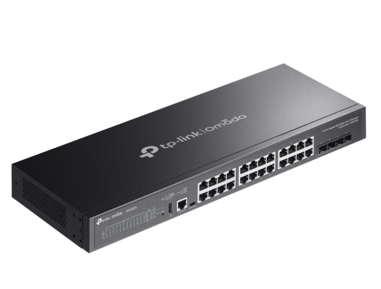 TP-LINK Przełącznik zarządzalny Omada 24-Port Gb Stackable Lite L3 SG5428X 24× Gigabit RJ45 Ports, 4× 10G SFP+ Slots, RJ45/USB Type C Console Port
