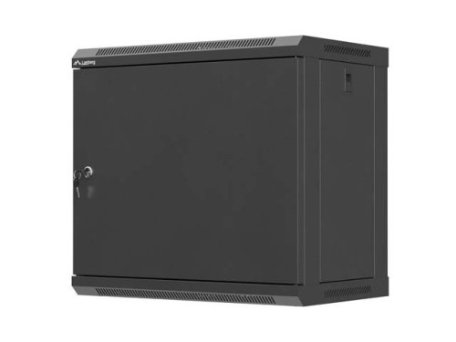 Lanberg Szafa instalacyjna rack wisząca 19 cali 9U 540x350mm czarna drzwi pełen metal (flat pack)
