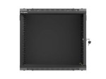 Lanberg Szafa instalacyjna rack wisząca 19 cali 9U 540x350mm czarna drzwi pełen metal (flat pack)