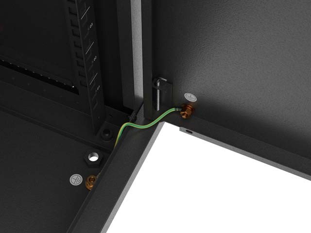 Lanberg Szafa instalacyjna rack wisząca 19 cali 9U 540x350mm czarna drzwi pełen metal (flat pack)