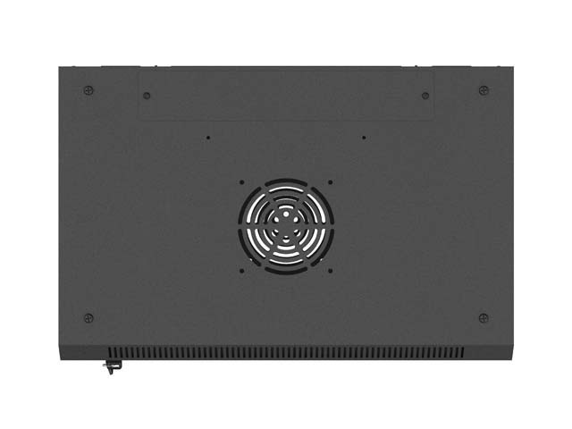 Lanberg Szafa instalacyjna rack wisząca 19 cali 9U 540x350mm czarna drzwi pełen metal (flat pack)