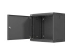 Lanberg Szafa instalacyjna rack wisząca 19 cali 9U 540x350mm czarna drzwi pełen metal (flat pack)