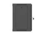 Lanberg Szafa instalacyjna rack wisząca 19 cali 9U 540x350mm czarna drzwi pełen metal (flat pack)